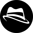 Valkohatun logo